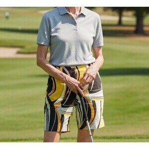 Loudmouth Womens Shorts Swirls Gone Wild Size 2 Whacky Golf Summer Casual